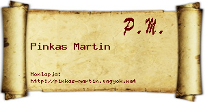 Pinkas Martin névjegykártya